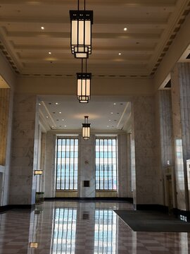 large building lobby
