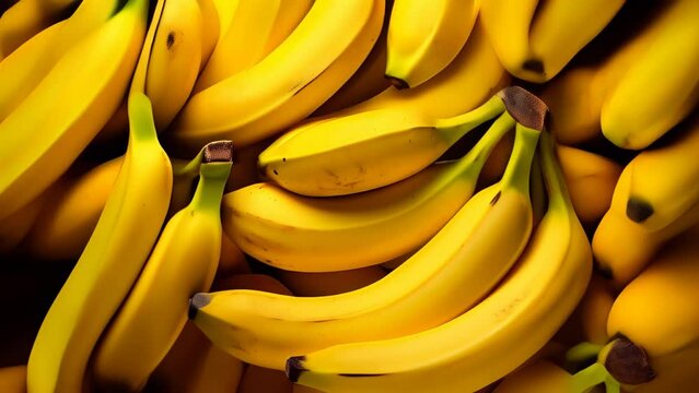 Close up of ripe yellow bananas