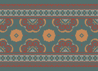 Geometric patchwork ethnic pattern vector for tribal boho design,Wallpaper,Wrapping,Fashion,Carpet,Clothing,Knitwear,Batik,Illustration.