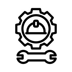 16 mechanical engineering line icon illustration vector graphic
