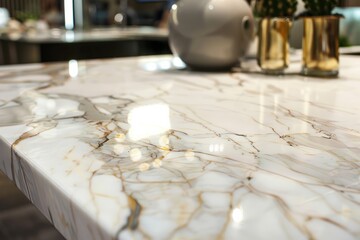 Intricate marble veining reminiscent of a painting, adding depth and elegance to any space, Generative AI