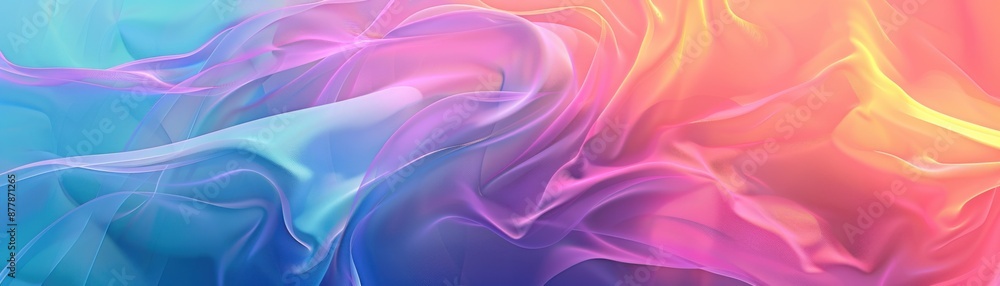 Aufkleber tranquil rainbow symphony - abstract artwork with soft color gradients for serene vibes