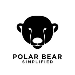 Polar Bear logo icon design vector illustration