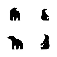 Polar Bear logo icon design vector illustration