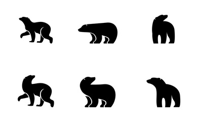 Polar Bear logo icon design vector illustration