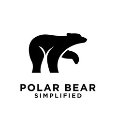 Polar Bear logo icon design vector illustration