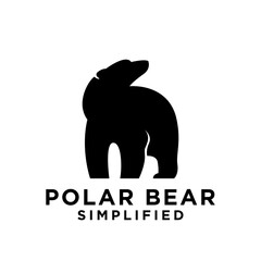 Obraz premium Polar Bear logo icon design vector illustration