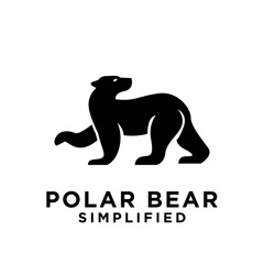 Polar Bear logo icon design vector illustration