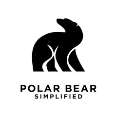 Polar Bear logo icon design vector illustration