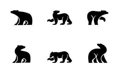 Polar Bear logo icon design vector illustration