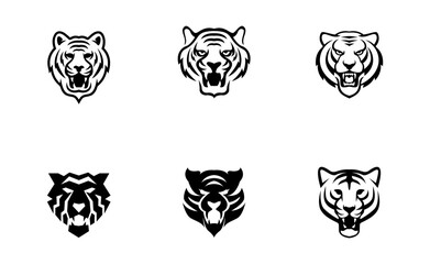 Fototapeta premium Tiger Head logo icon design illustration