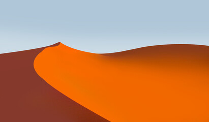 Beautiful sand dunes in the Sahara desert with amazing cloudy sky - Sahara, Morocco