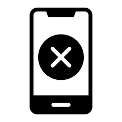 Obraz premium mobile glyph icon