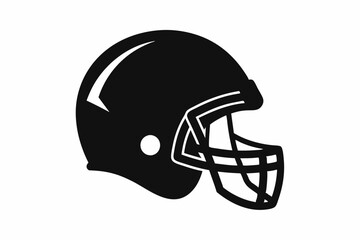 American Football Helmet Silhouette Vector, football helmet flat icon, Helmets black Clip art