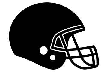 American Football Helmet Silhouette Vector, football helmet flat icon, Helmets black Clip art