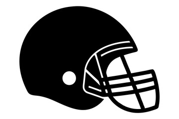 American Football Helmet Silhouette Vector, football helmet flat icon, Helmets black Clip art
