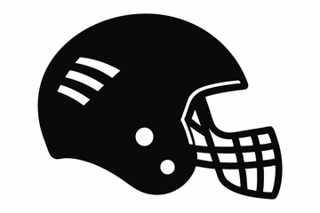 American Football Helmet Silhouette Vector, football helmet flat icon, Helmets black Clip art