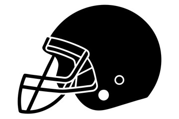 American Football Helmet Silhouette Vector, football helmet flat icon, Helmets black Clip art