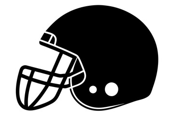 American Football Helmet Silhouette Vector, football helmet flat icon, Helmets black Clip art
