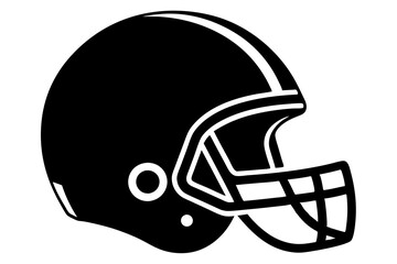 American Football Helmet Silhouette Vector, football helmet flat icon, Helmets black Clip art