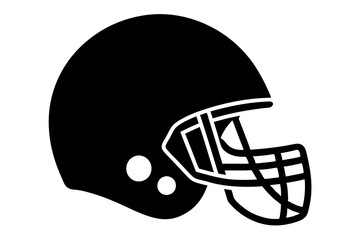American Football Helmet Silhouette Vector, football helmet flat icon, Helmets black Clip art