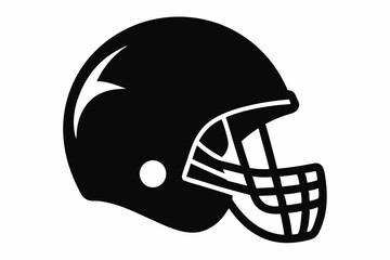 American Football Helmet Silhouette Vector, football helmet flat icon, Helmets black Clip art