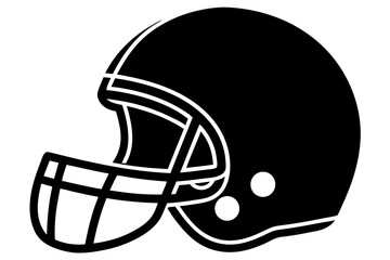 American Football Helmet Silhouette Vector, football helmet flat icon, Helmets black Clip art