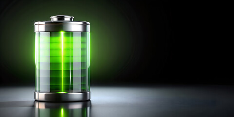 Energy battery. Illustration for advertising. Energy sources.
