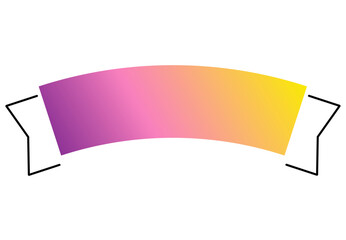 Arched stylish thick title ribbon