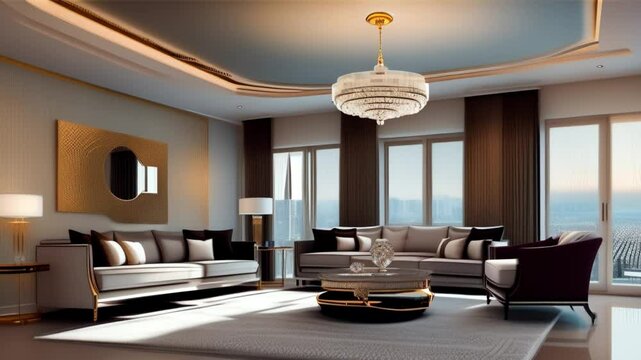 Design of luxury apartments in modern style ,generative ai
