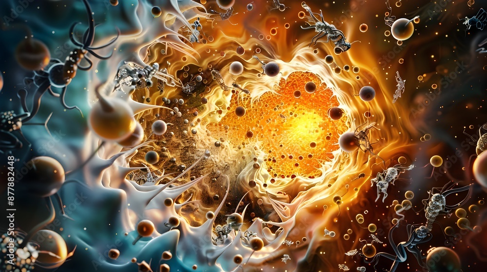 Poster intricate interplay:click beetles exploring the mesmerizing glomerulus realm