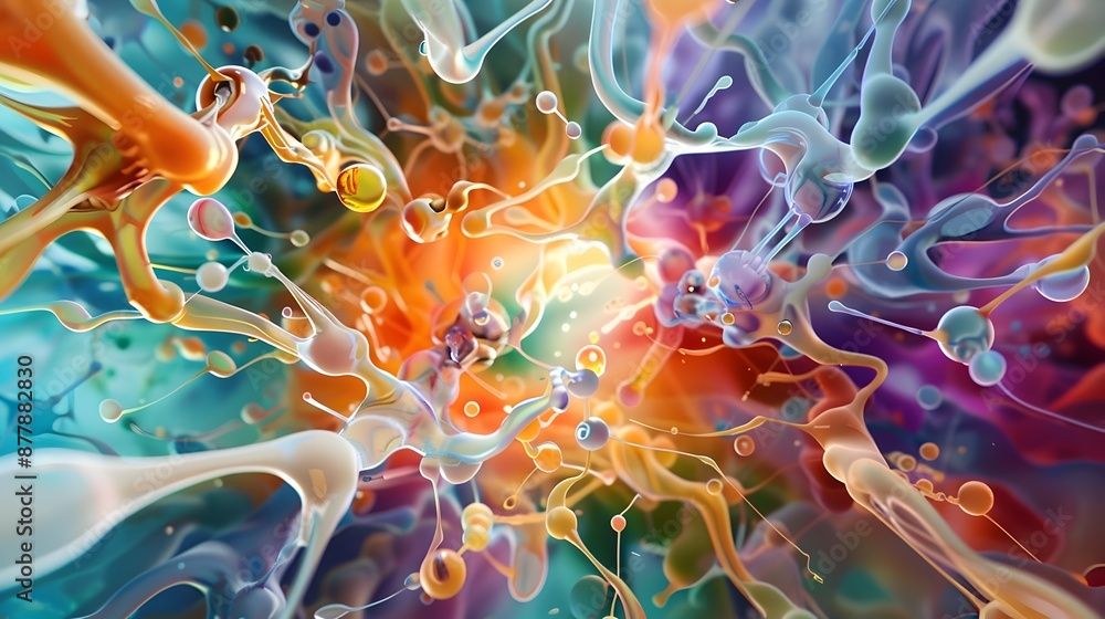 Poster glomerular abstraction:vibrant geometry of click beetles' microscopic realm