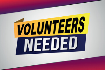 volunteers needed poster banner graphic design icon logo sign symbol social media website coupon

