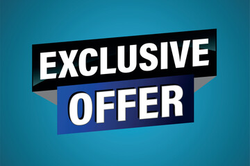 exclusive offer poster banner graphic design icon logo sign symbol social media website coupon


