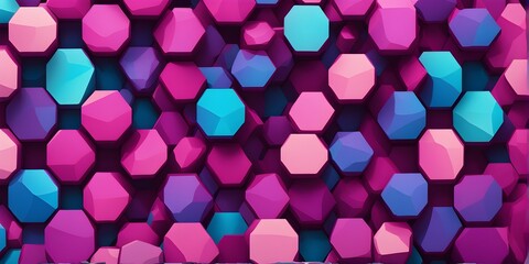 abstract composition of interlocking hexagons