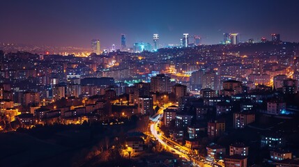Naklejka premium Visual and night views of the city of Ankara.