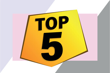 top 5 poster banner graphic design icon logo sign symbol social media website coupon

