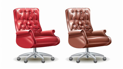 Fototapeta premium Office chair armchair furniture separate and all by itself. Vector graphic picture to use in a design