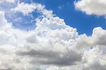 Varied Blue Skyscape with Textured Clouds