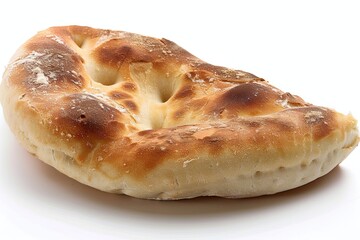 Unleavened flatbread with golden crust and sprinkled flour