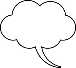 simple bubble text outline vector