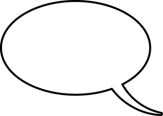 simple bubble text outline vector
