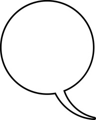 simple bubble text outline vector
