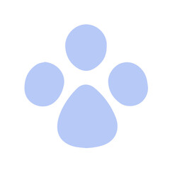 Aesthetic blue abstract shape doodle element