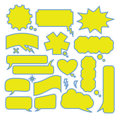 pop art retro style speech bubble collection elements