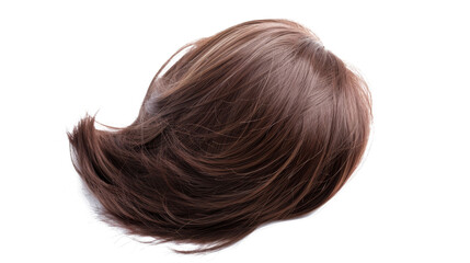 Naklejka premium Light Golden Brown Hair Wig style of woman isolated.