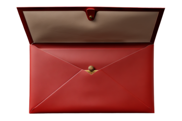 Opened envelope top view PNG with transparent background for digital designs and stationery mockups