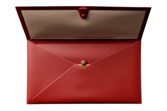 Opened envelope top view PNG with transparent background for digital designs and stationery mockups