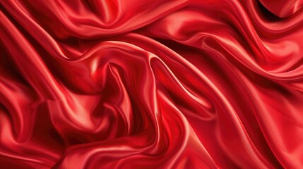 Background of red satin or silk fabric