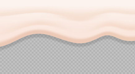 Obraz premium Flowing Pink Cream Texture Isolated On Transparent Background. Realistic 3d Vector Design Exudes Softness And Fluidity